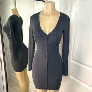 Elegant Gray Knit Dress guess XS